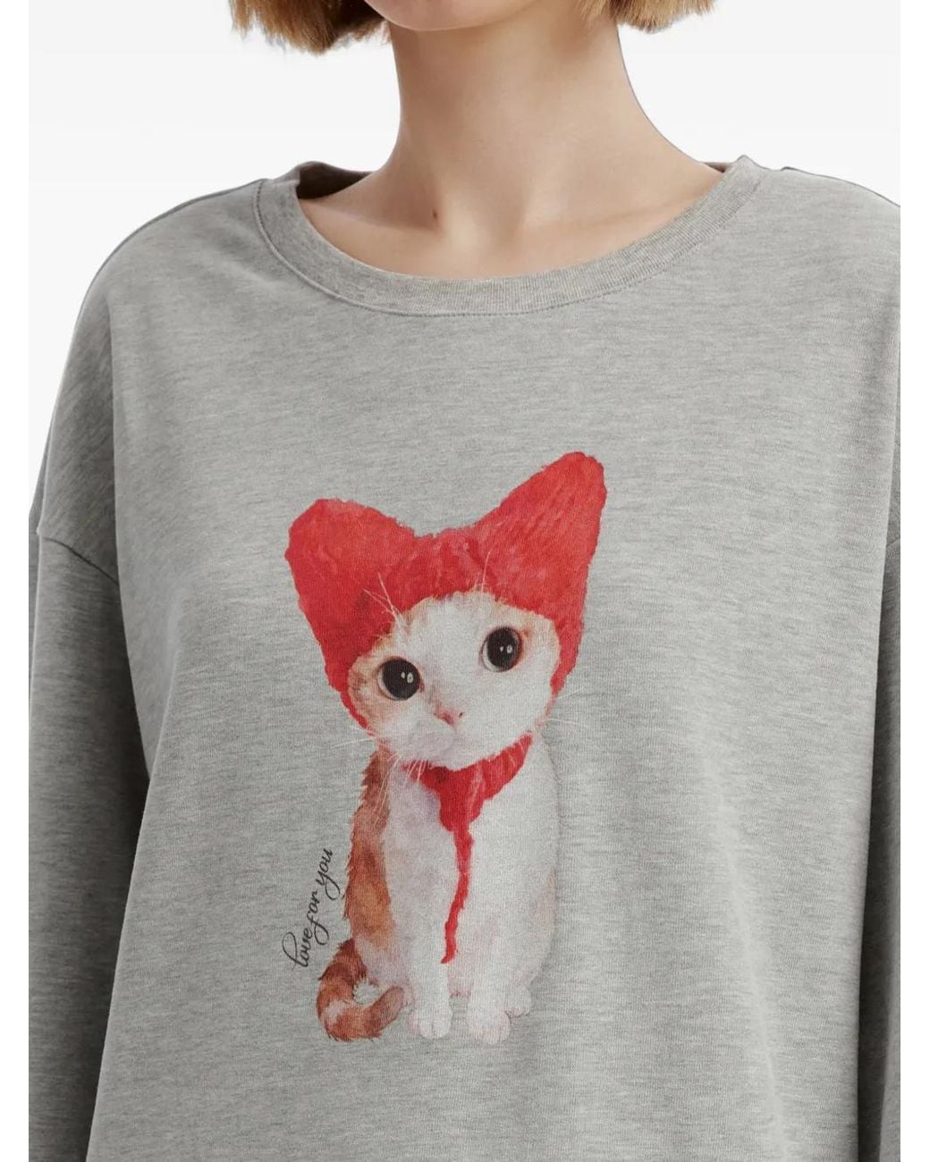 B+ AB Gray Lace-Trim Long-Sleeve T-Shirt