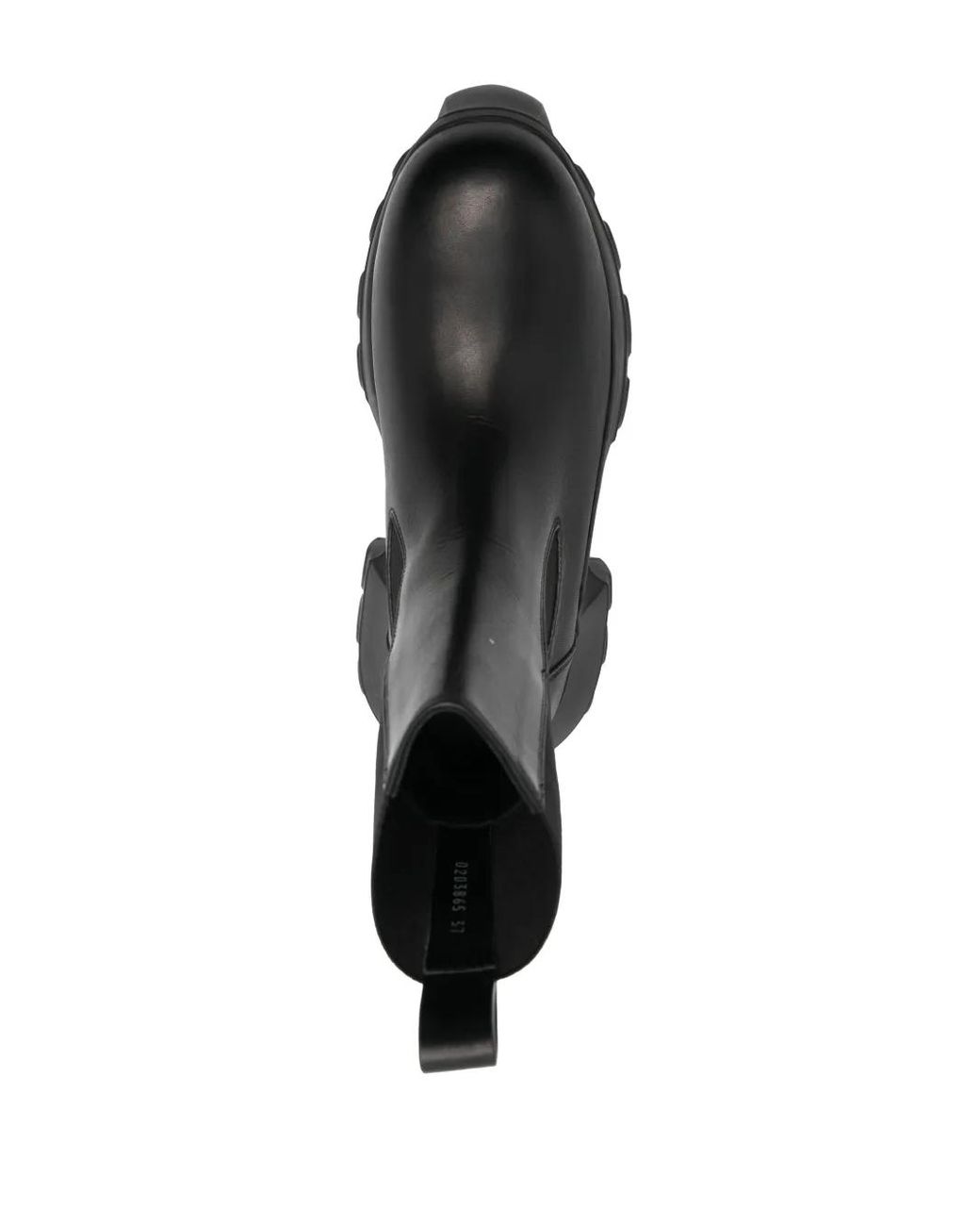 Rick Owens Black "Beatle Mega Tractor" Ankle Boots