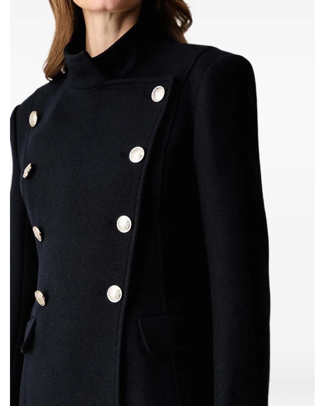 Morgan Black Double-Breasted Coat