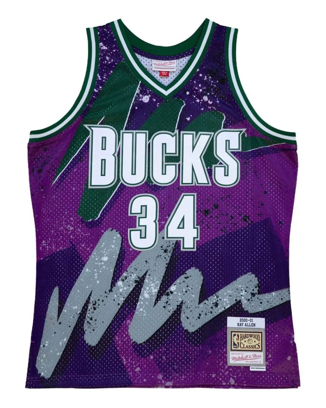 Mitchell & Ness Blue Ray Allen Nba Milwaukee Bucks 2000 Hyper Hoops Swingman Tank Top for men