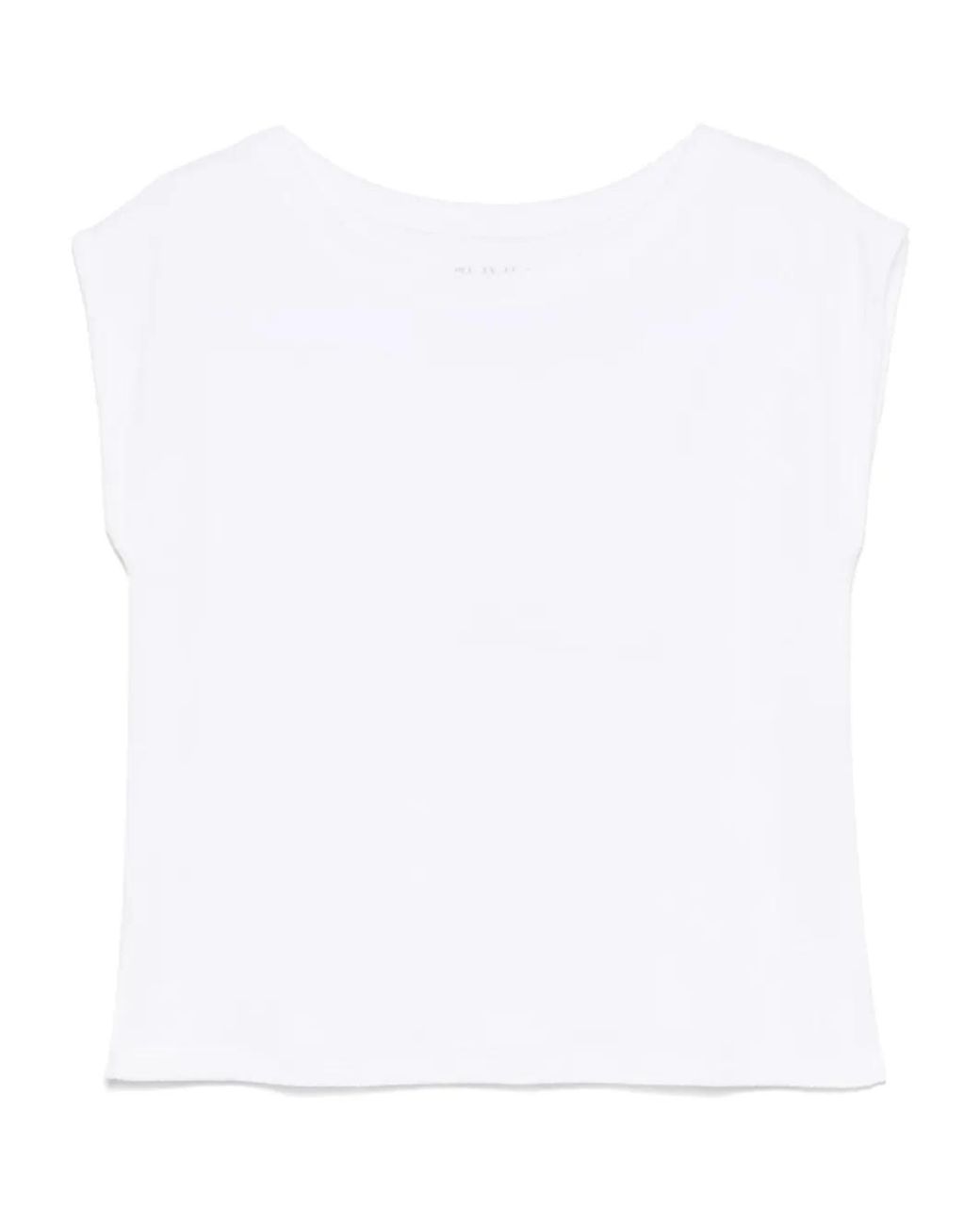 Juvia White Cotton-Blend T-Shirt