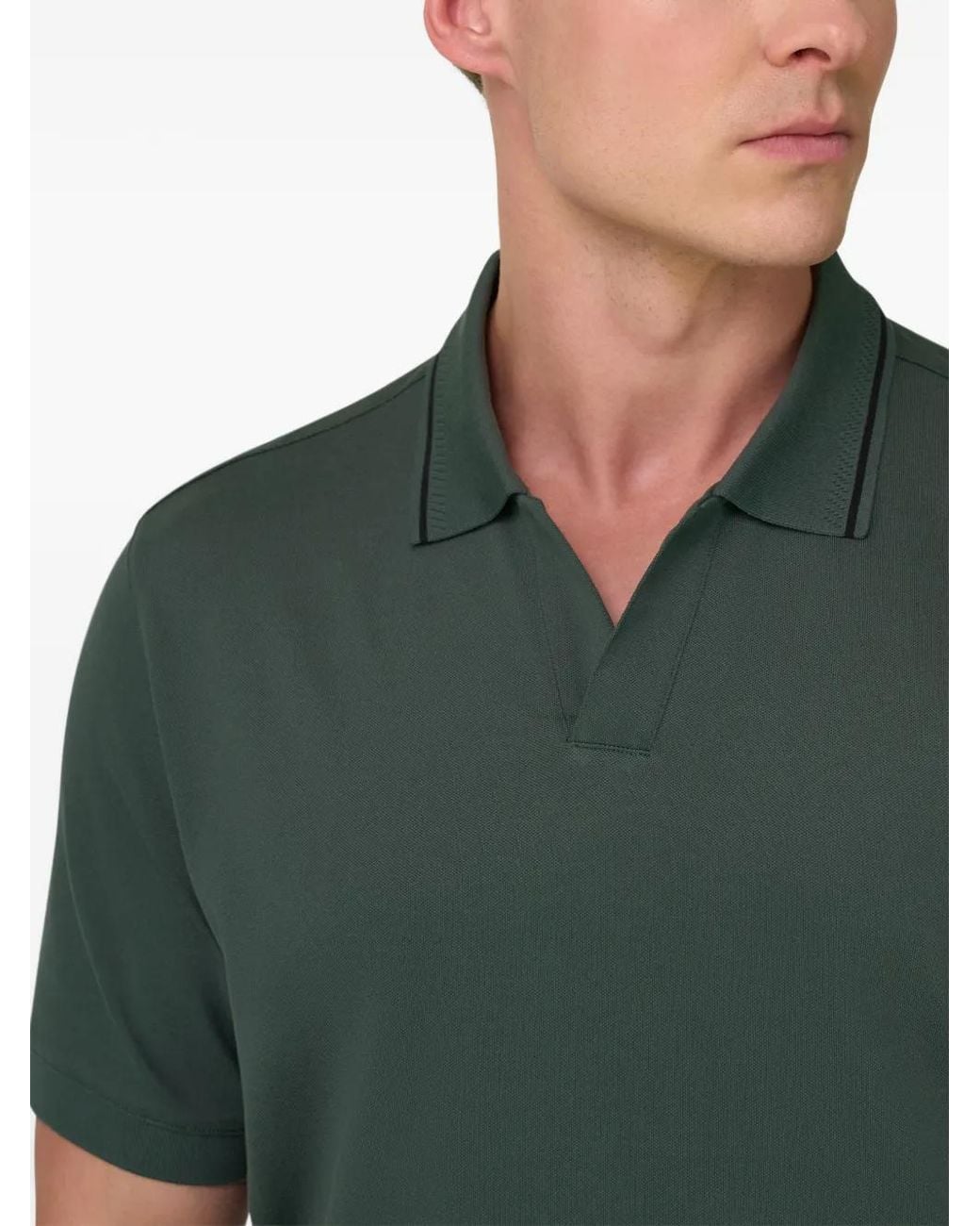 T-Shirt Con Collo Aperto di Boggi in Green da Uomo