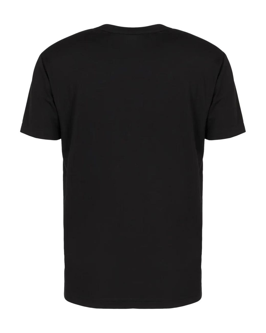 EA7 Black T-Shirt With Logo Patch for men