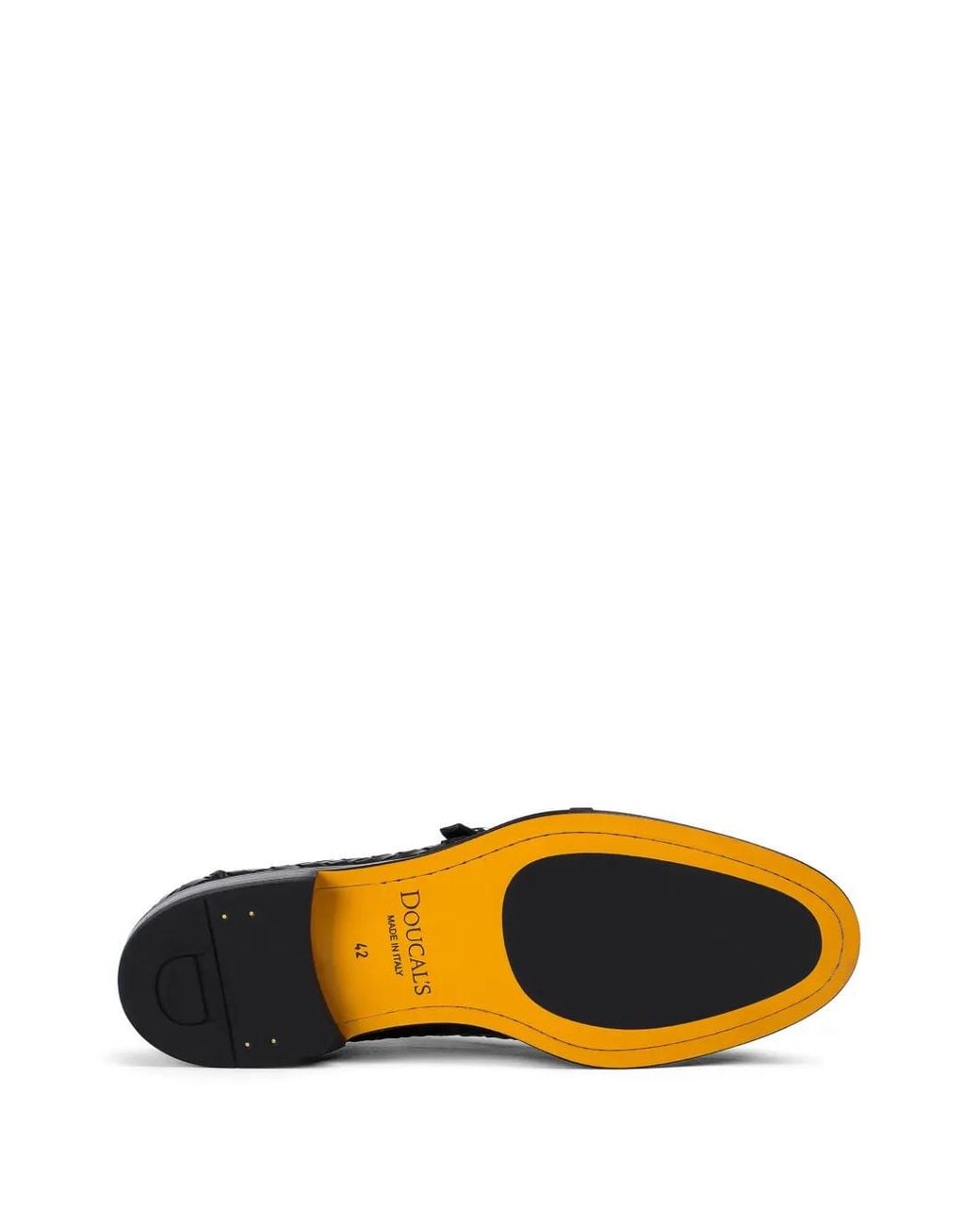 Doucal's Blue Woven Double-Buckle Loafers for men