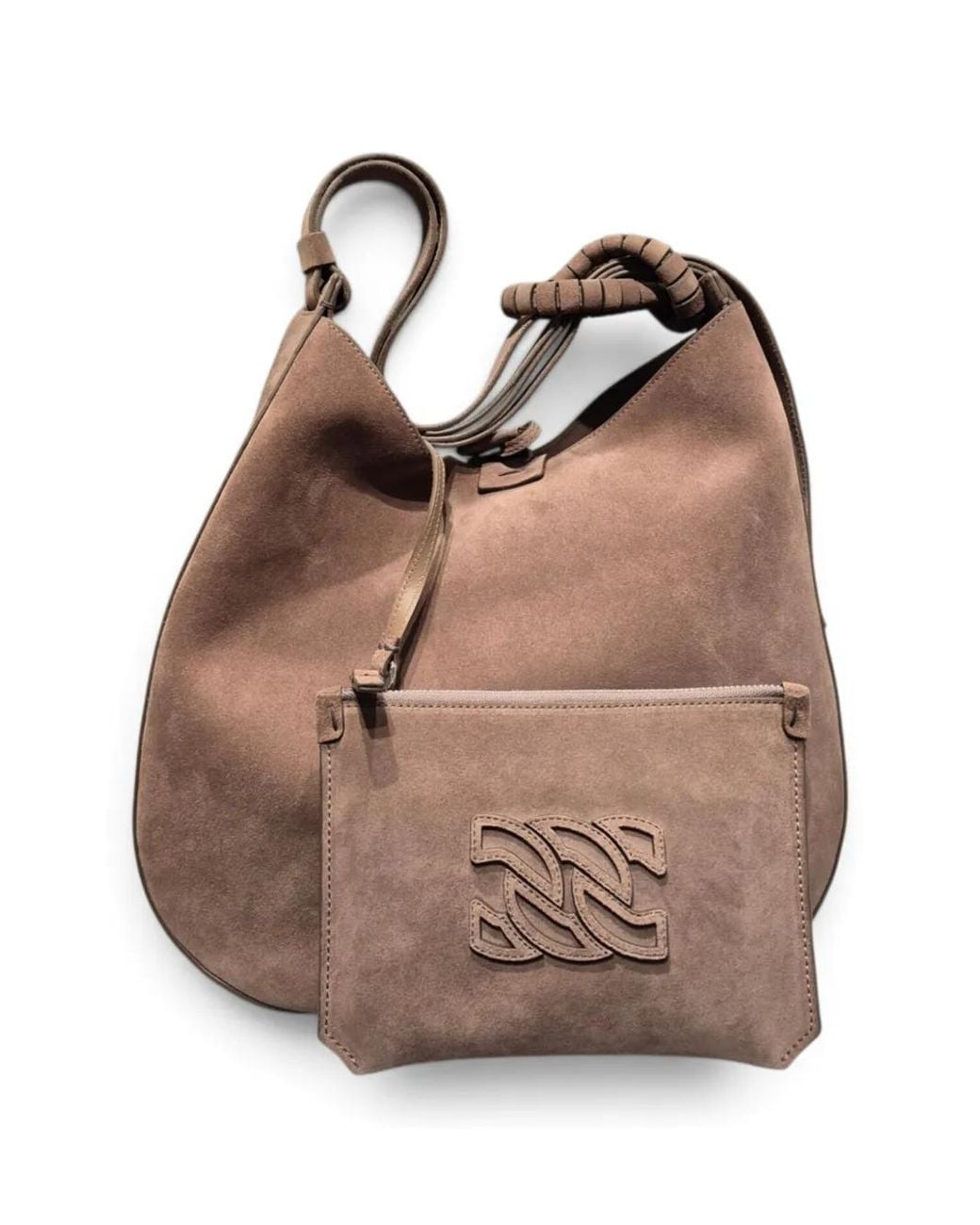 Casadei Brown Vandome Suede Handbag