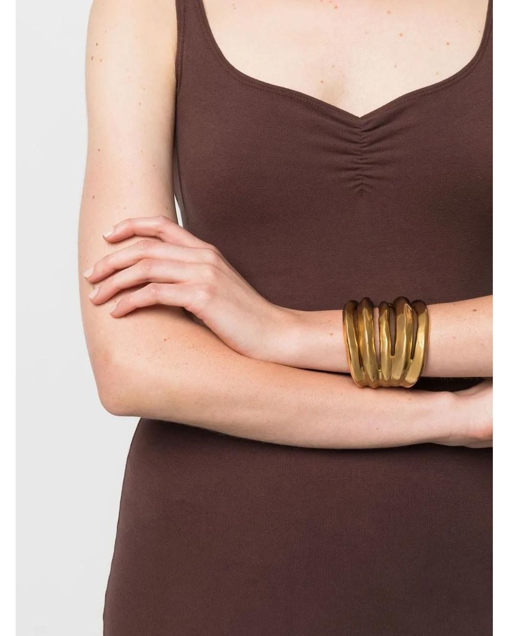 Goossens Yellow Spirale Open-Back Cuff Bracelet