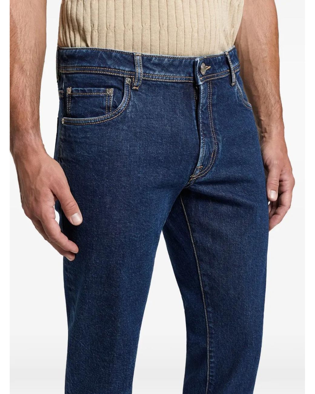 Peserico Blue Pocket Trousers for men
