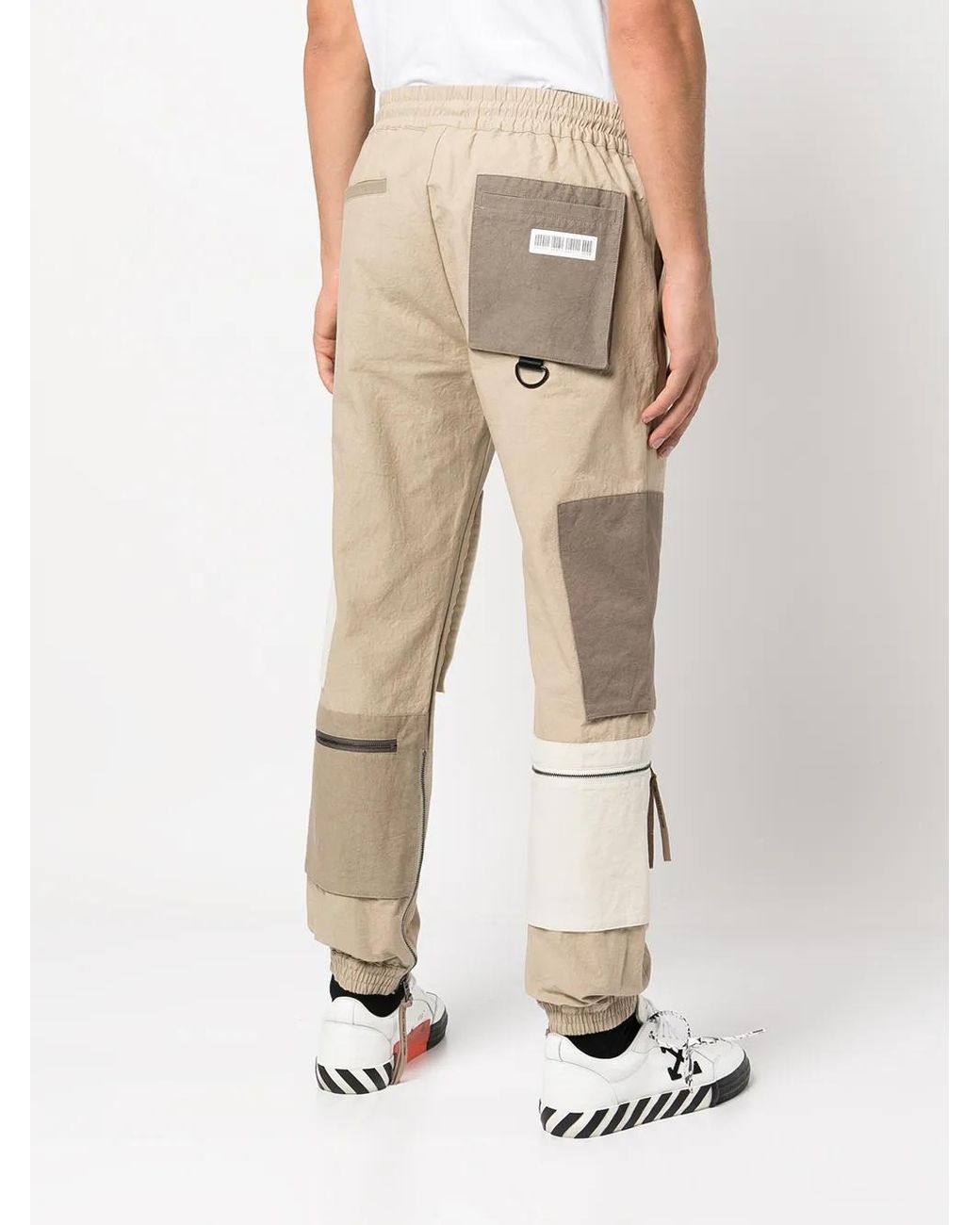 Pantaloni Con Design Patchwork di Mostly Heard Rarely Seen in Natural da Uomo
