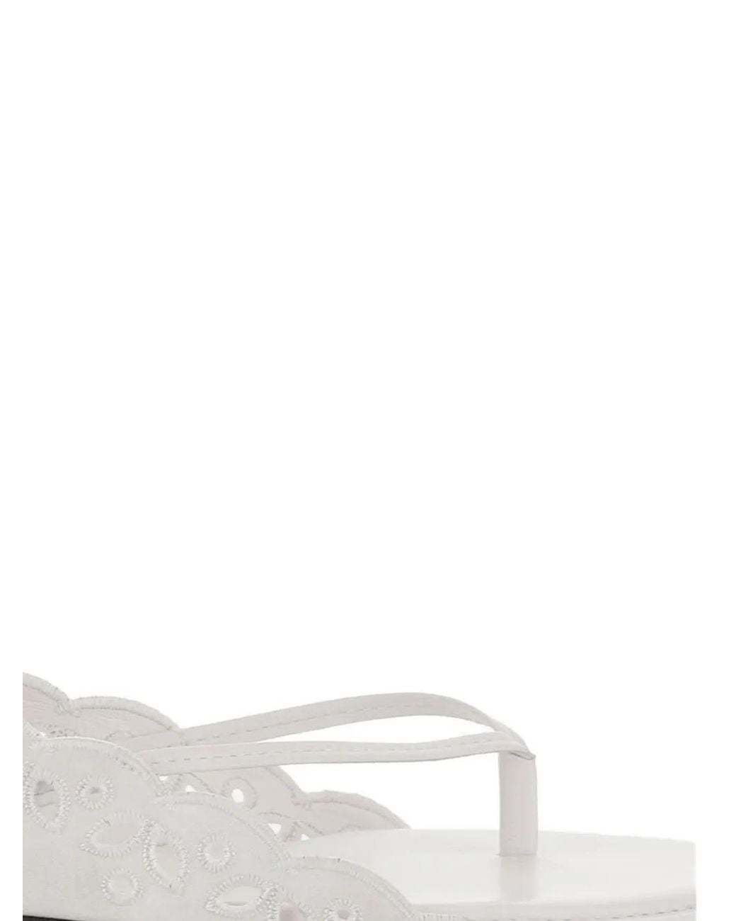 Jacquemus White Les Sandales Nu-Pieds Embroidered Sandals