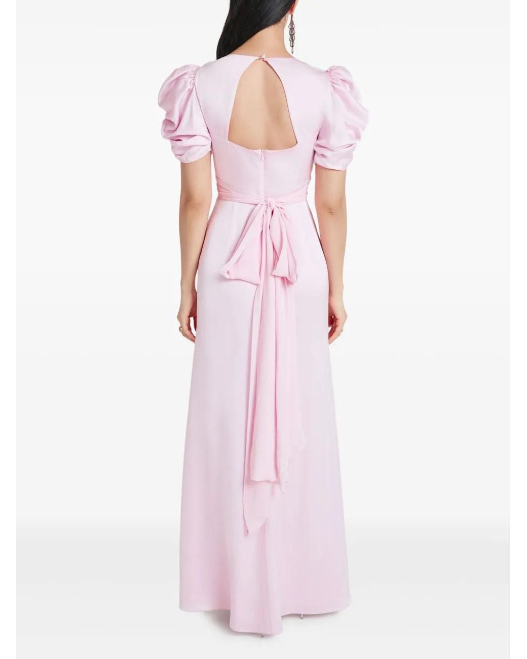 Temperley London Pink Short-Sleeve Gown
