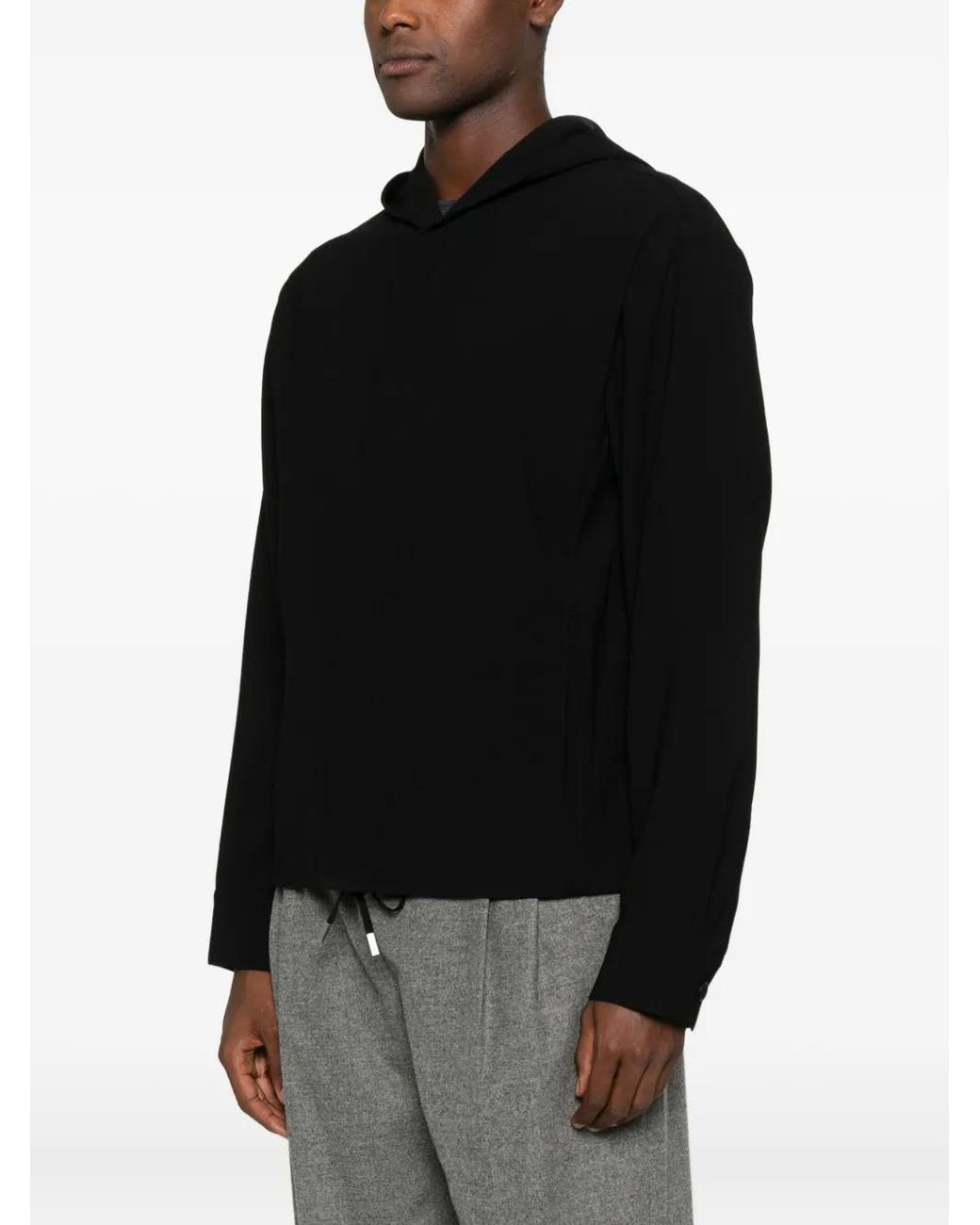 Jonathan Simkhai Black Drawstring Hoodie for men