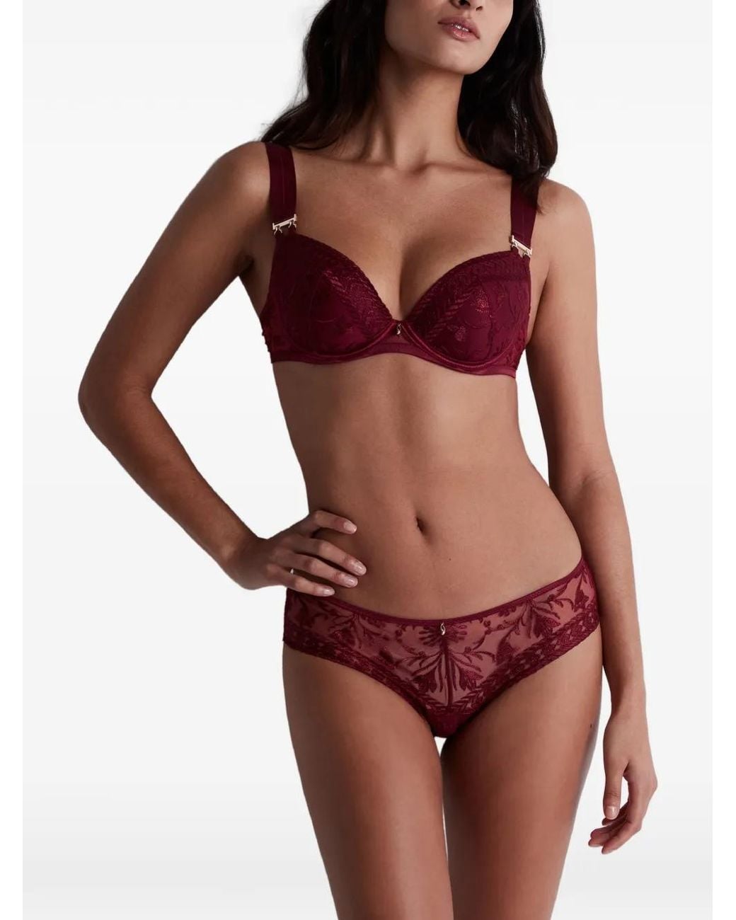 Aubade Purple Magnetic Spell Embroidered Bra