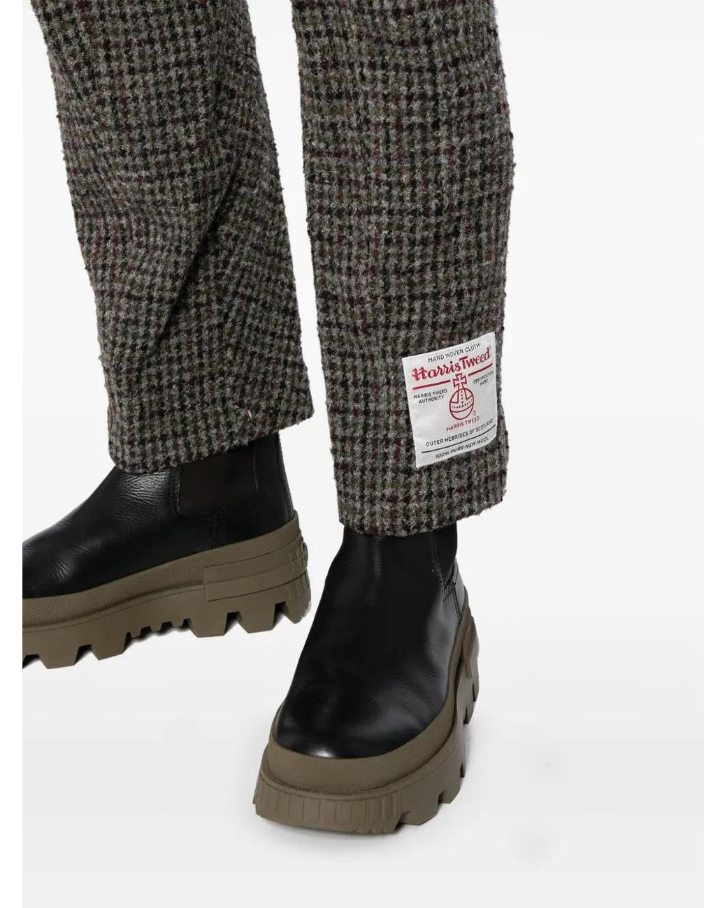 Doublet Gray Zombie Silhouette Tweed Trousers for men