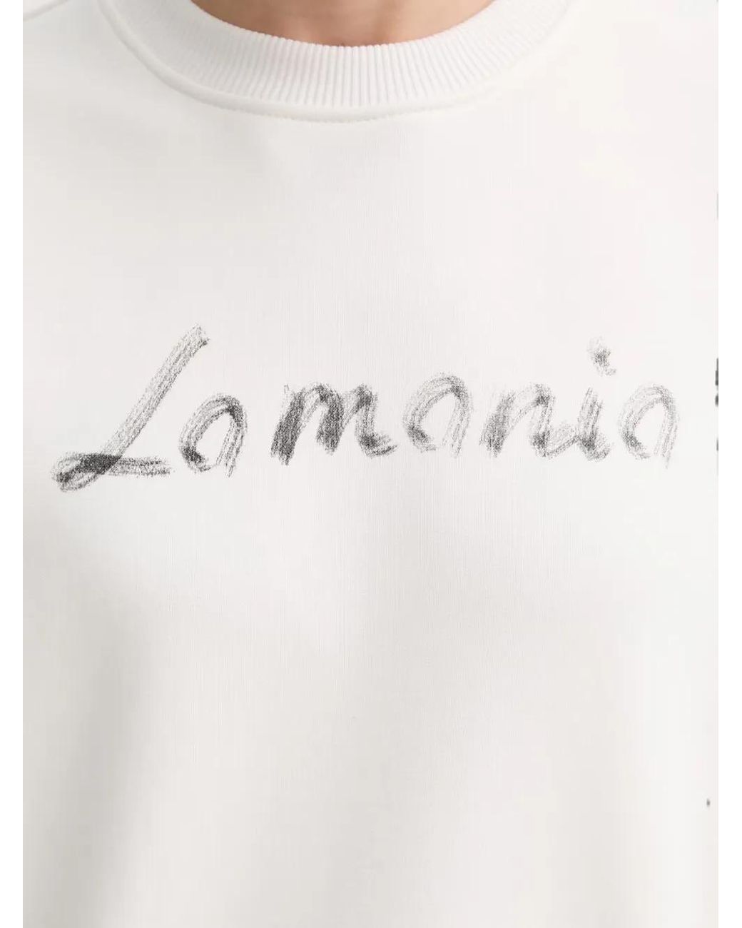 La Mania White Fiora Logo-Print Sweatshirt