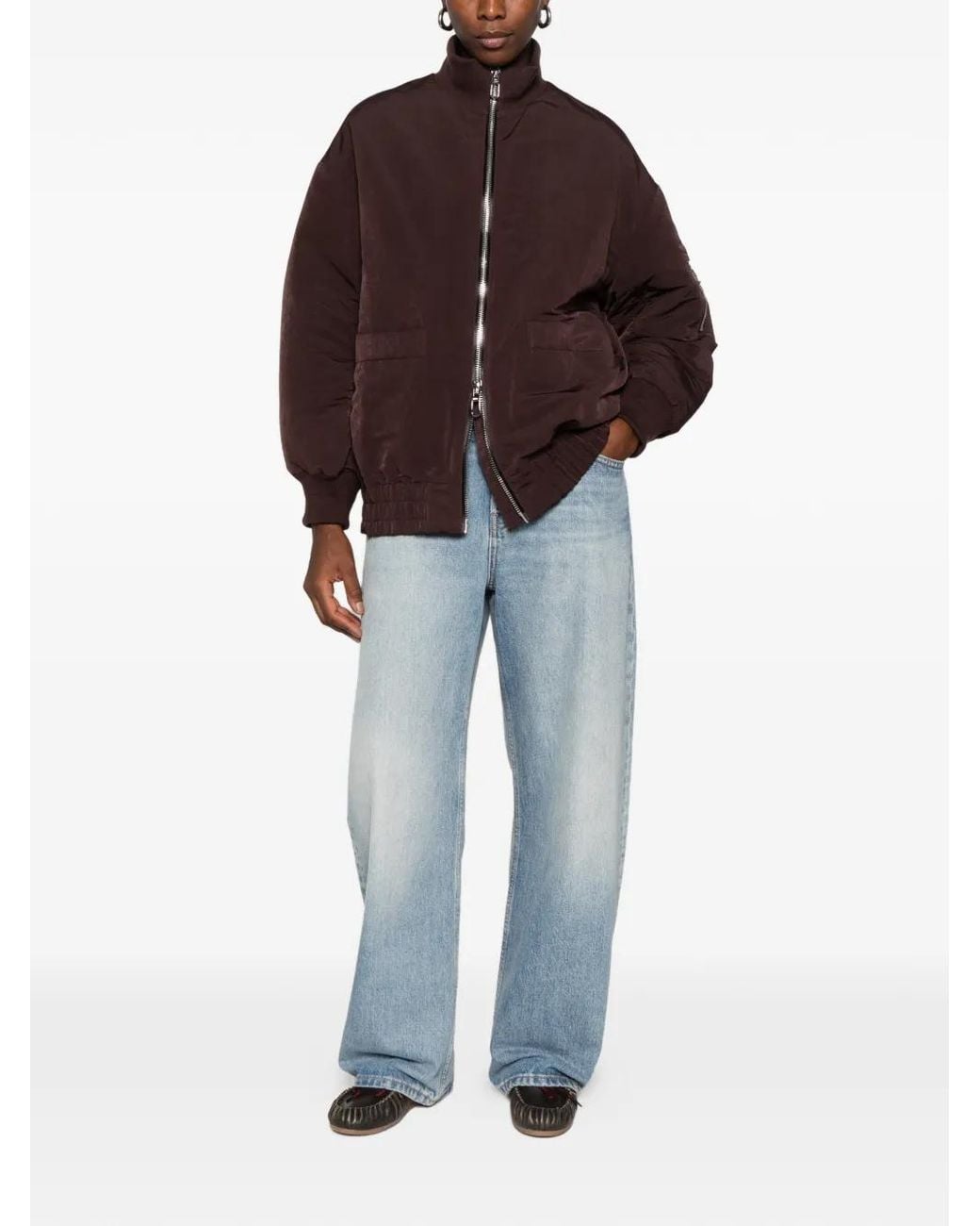 DUNO Brown Zip-Up Bomber Jacket
