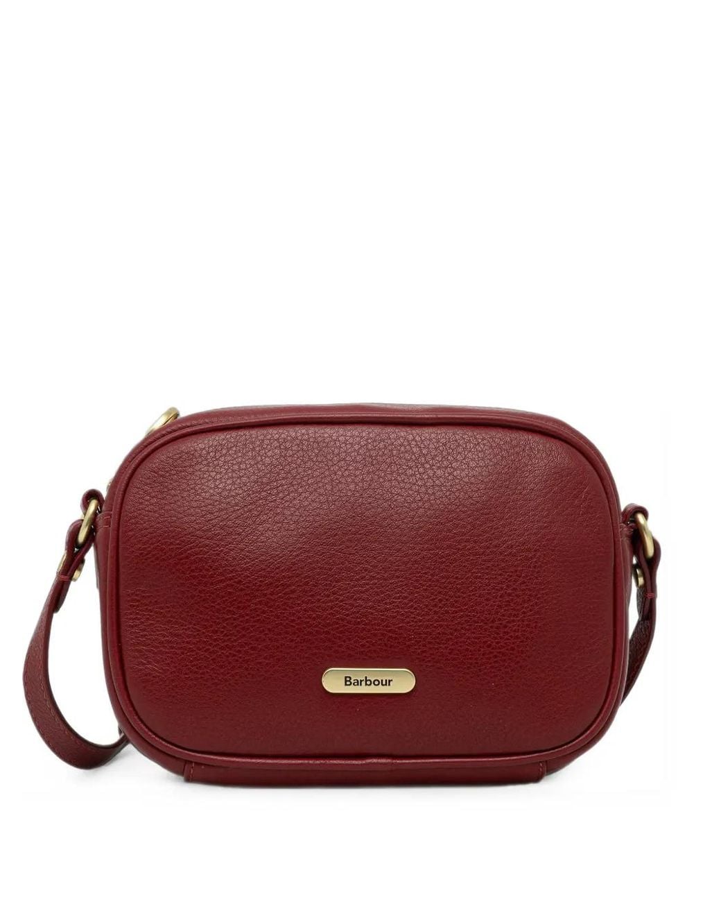 Barbour Red Mini Daphne Grained Leather Shoulder Bag