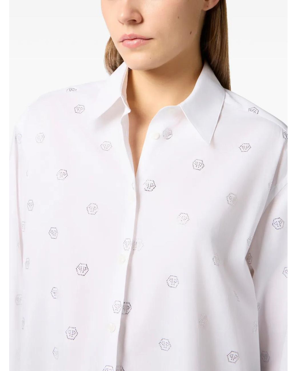 Philipp Plein White Monogram Shirt