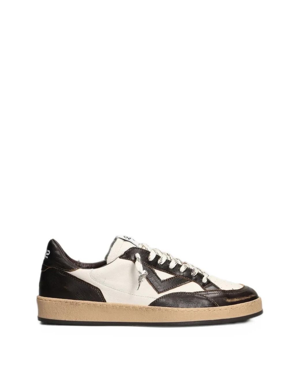 4b12 White Playnew Panelled Leather Sneakers for men