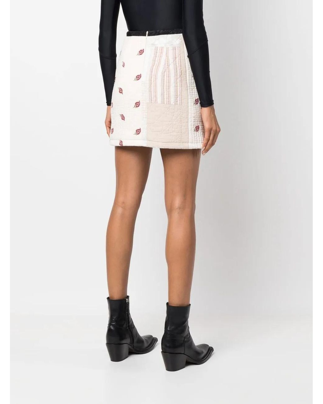 MARINE SERRE Natural Boutis Mini Skirt