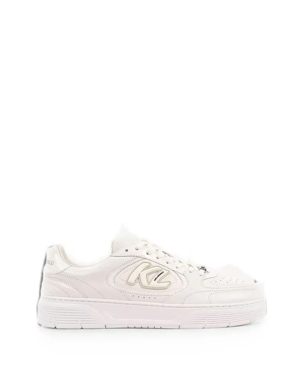 Karl Lagerfeld Perforierte Sneakers Mit Logo-Patch in White für Herren