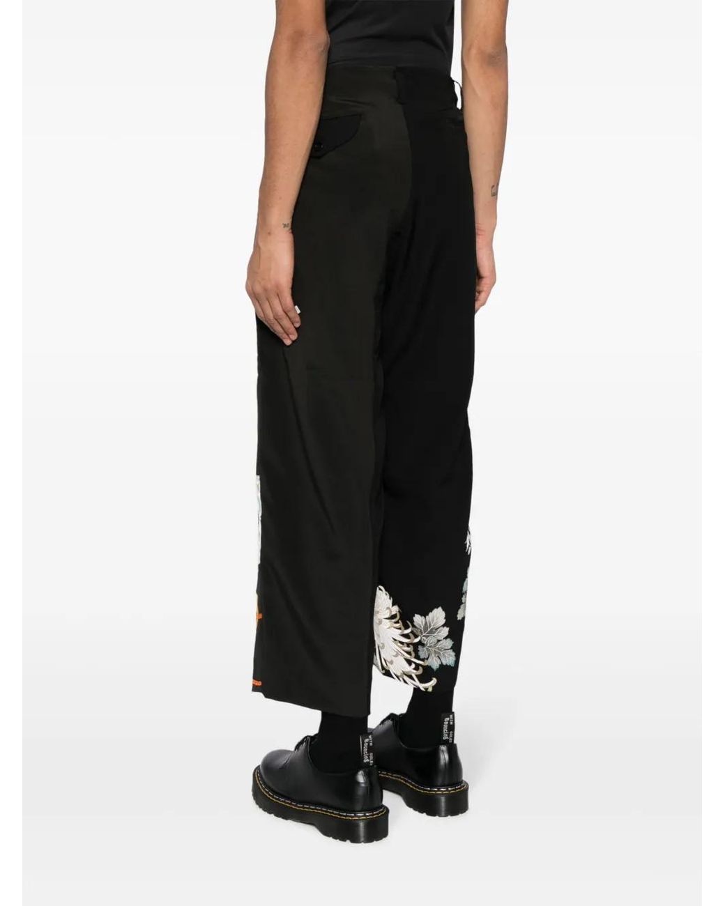 Children of the discordance Black Tapered Cropped Trousers for men