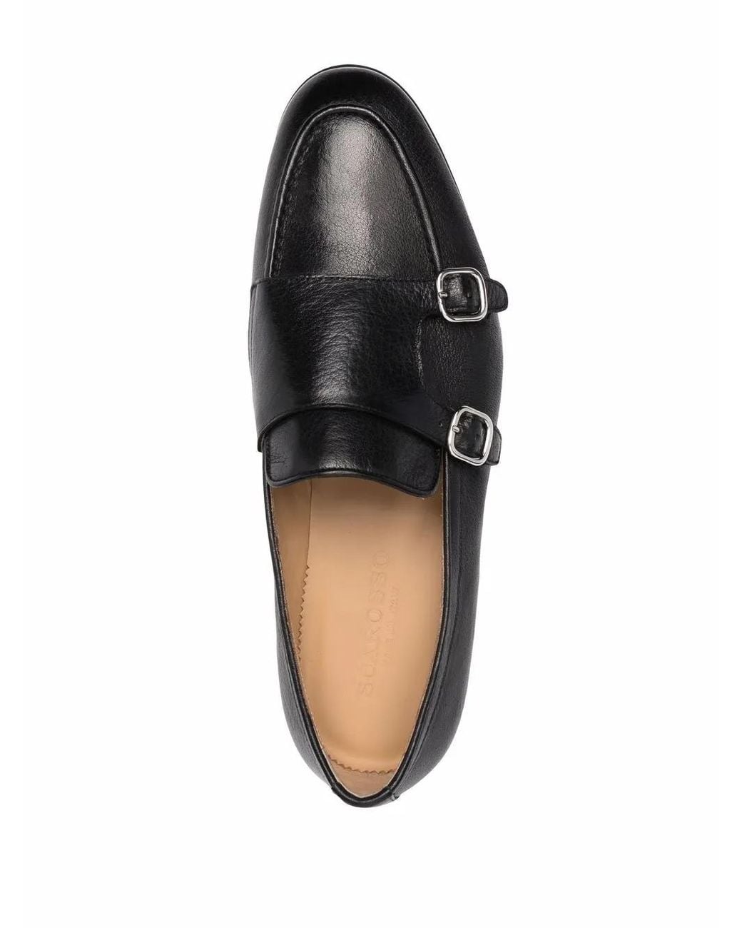 Scarosso Black Ernesto Buckle-Detail Monk Shoes for men