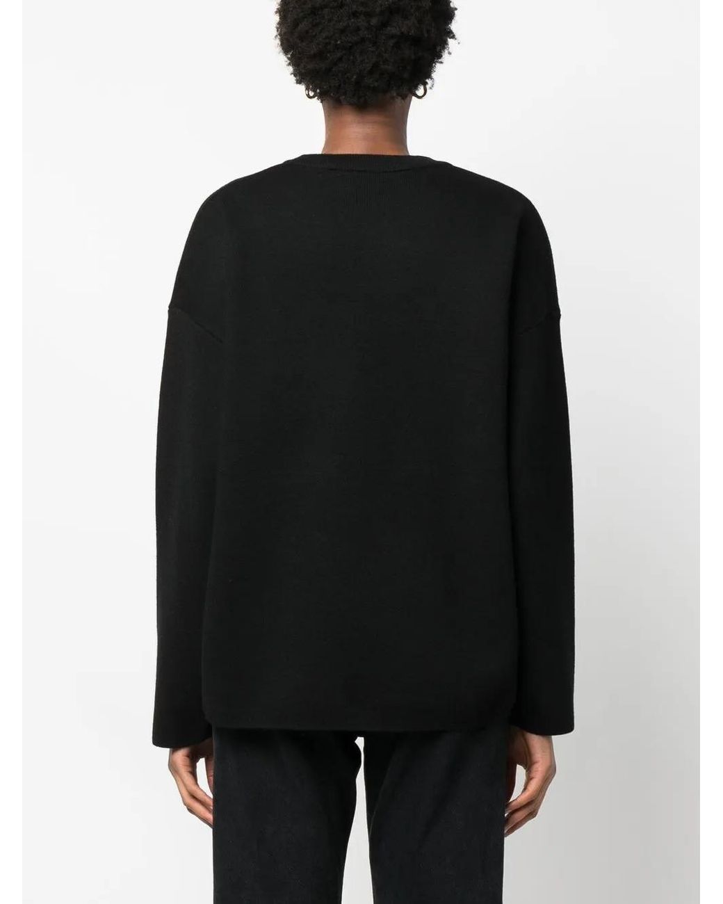 IRO Black Intarsia Knit-Logo Jumper