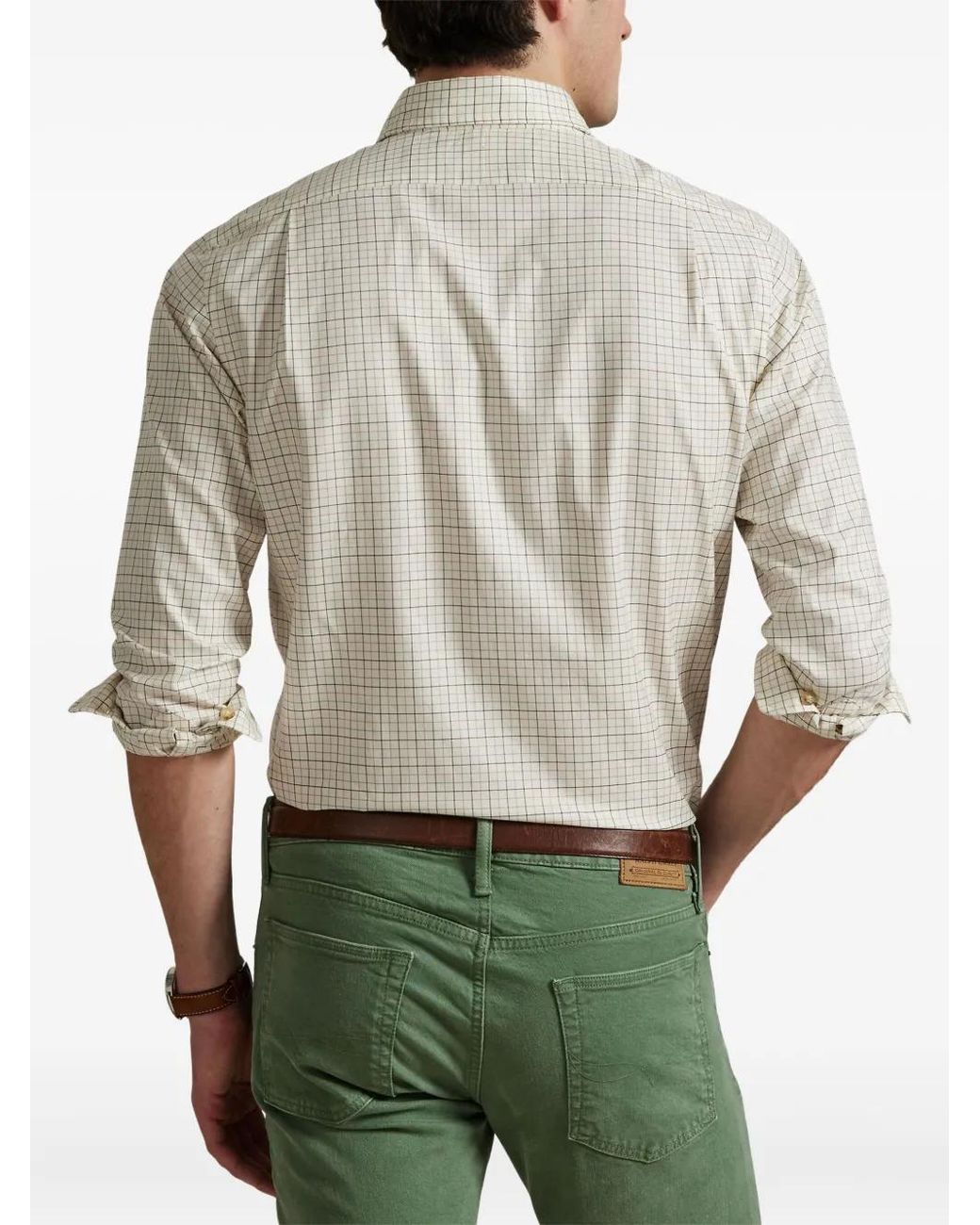 Polo Ralph Lauren White Check-Patterned Button-Up Shirt for men