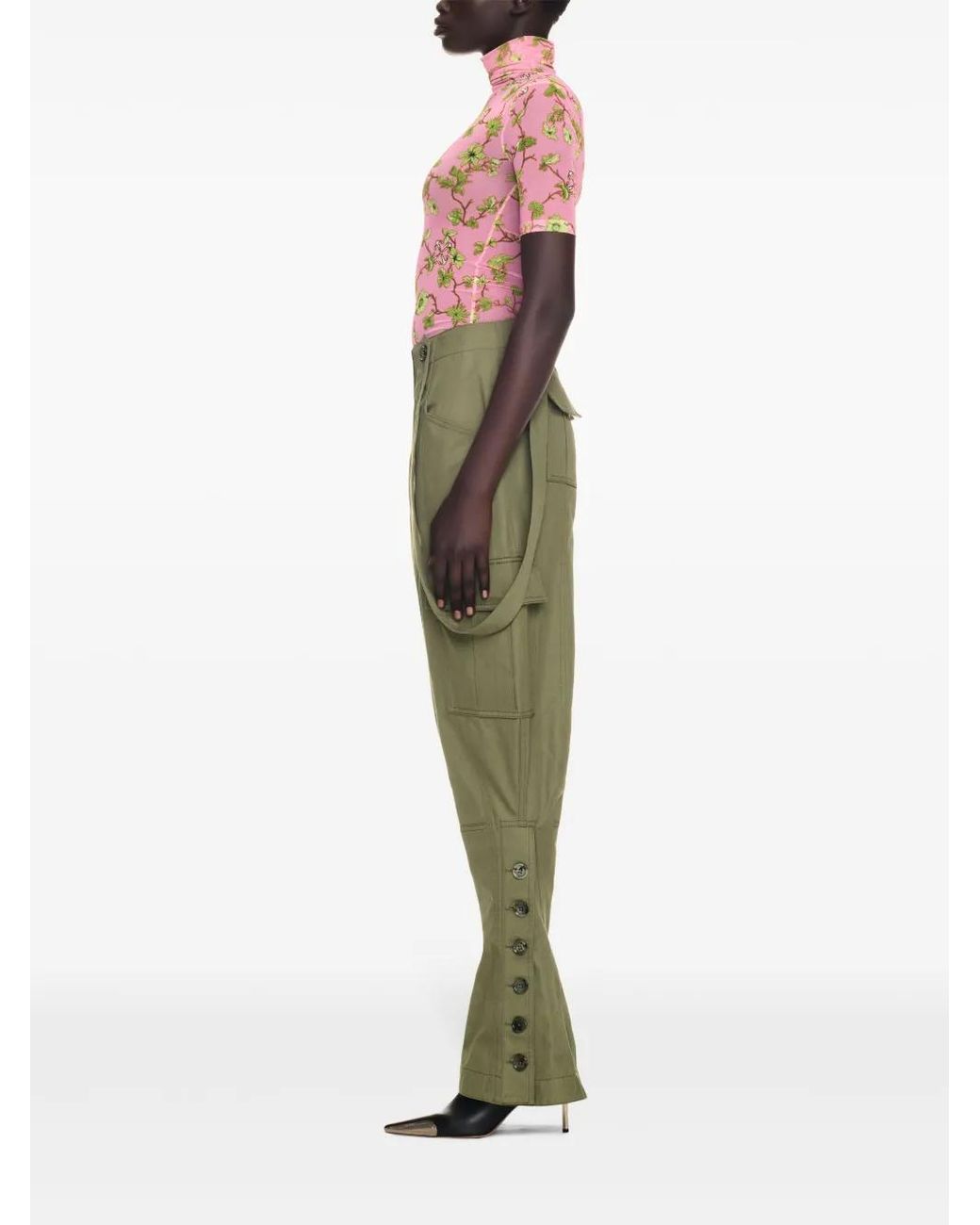 Off-White c/o Virgil Abloh Green Flared Cargo Pants