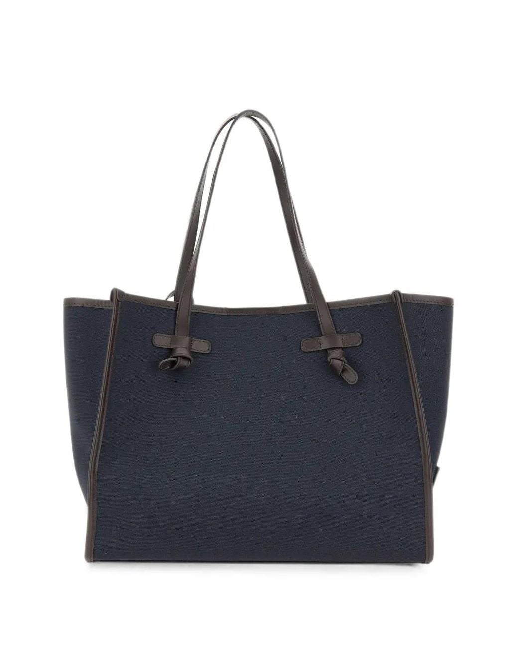Gianni Chiarini Blue Marcella Leather-Trim Tote Bag