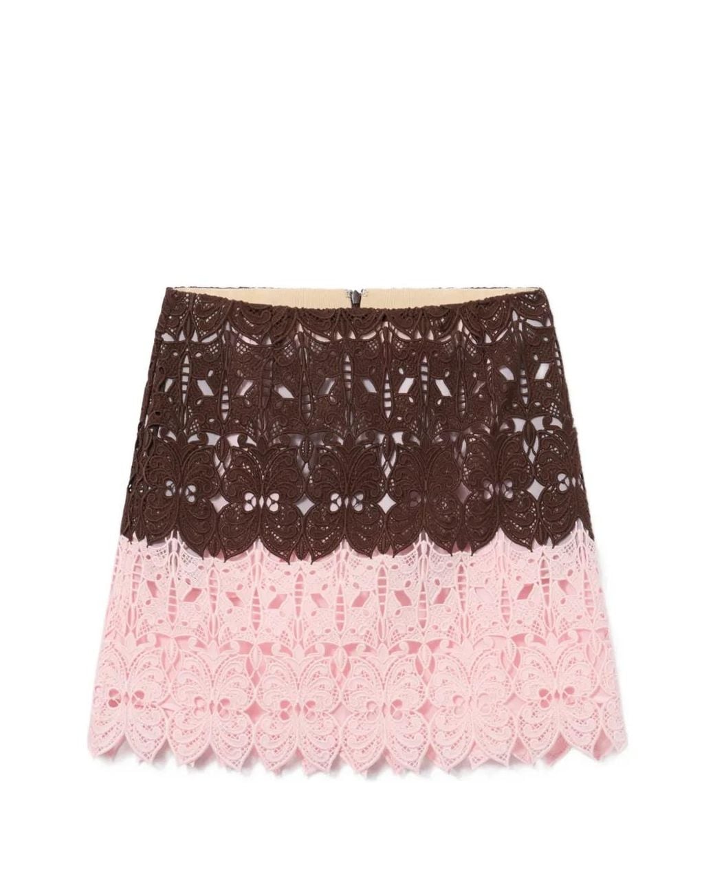 LaDoubleJ Pink Lacey Mini Baia Skirt