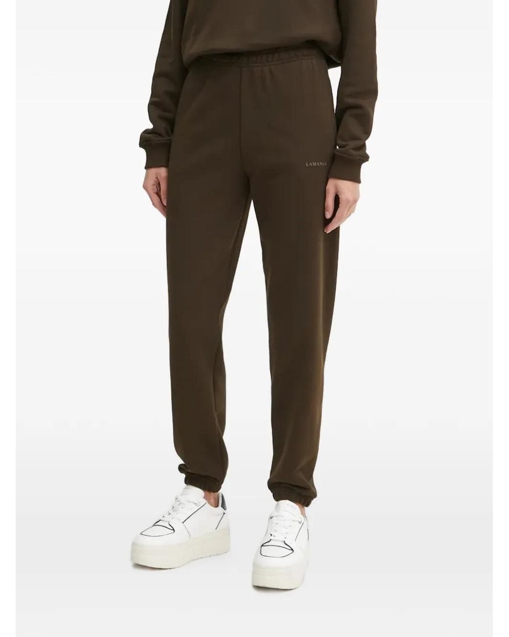 La Mania Brown Rico Logo-Print Track Pants