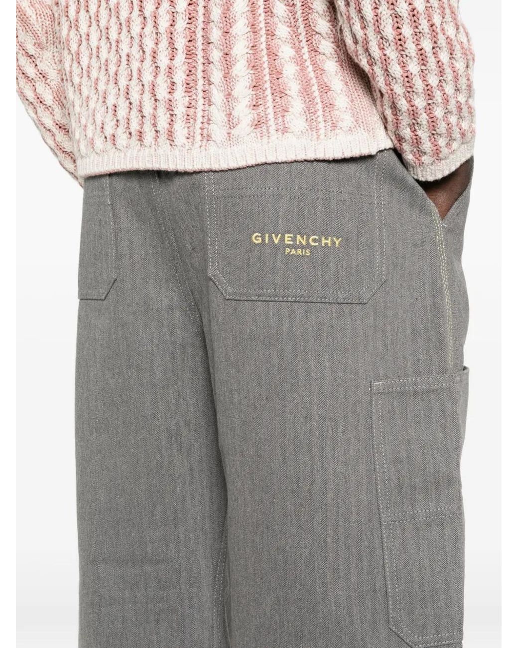 Vaqueros Cargo Couture Seam Givenchy de hombre de color Gray
