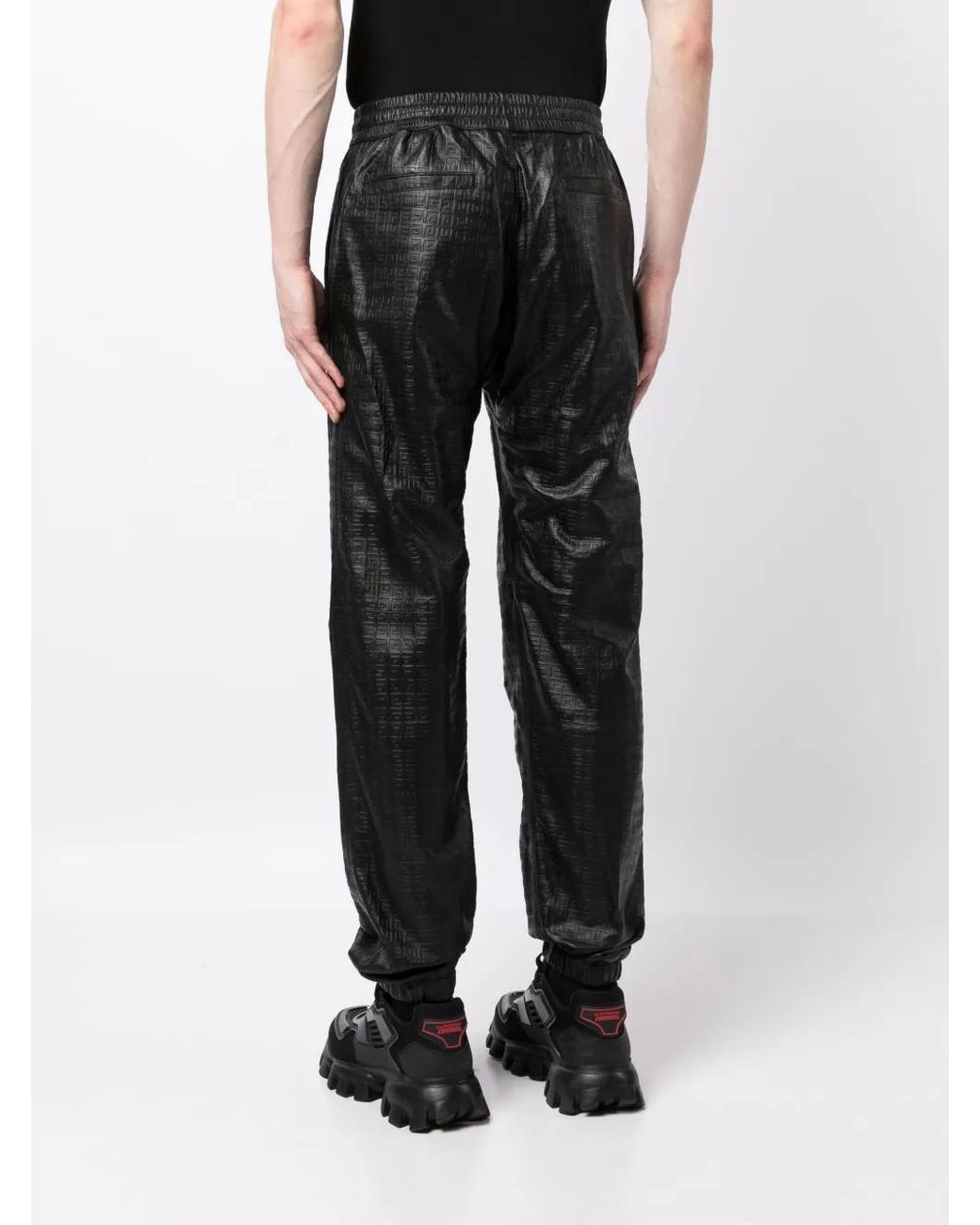 Givenchy Black Leather Trousers for men