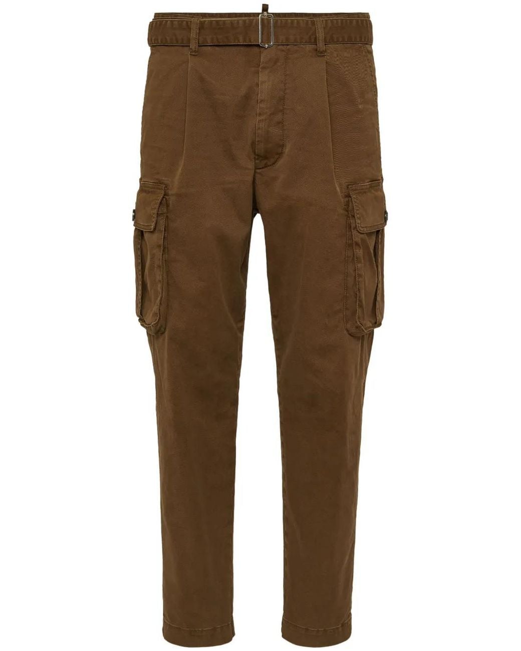 DSquared² Brown `Hunter` One Pleat Pants for men