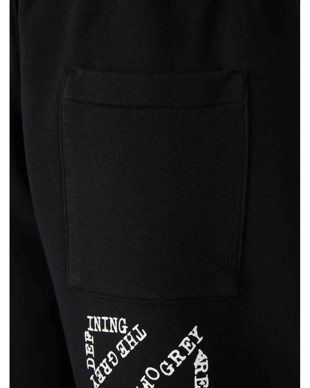 Off-White c/o Virgil Abloh Black Drawstring Printed Shorts for men