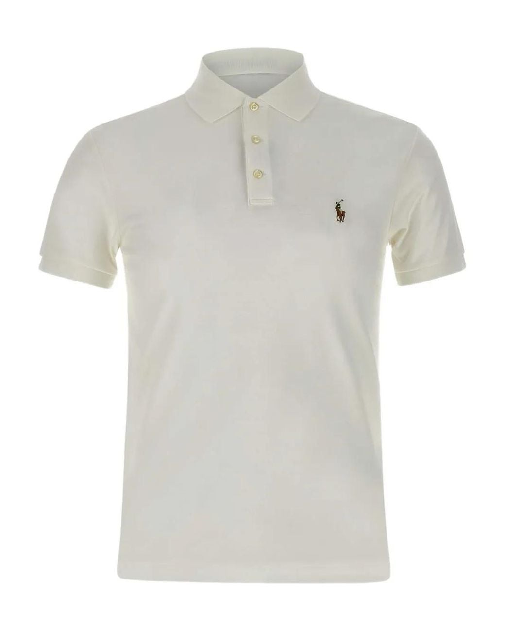 Polo Ralph Lauren Polo Pony-Embroidered Polo Shirt in White for Men | Lyst