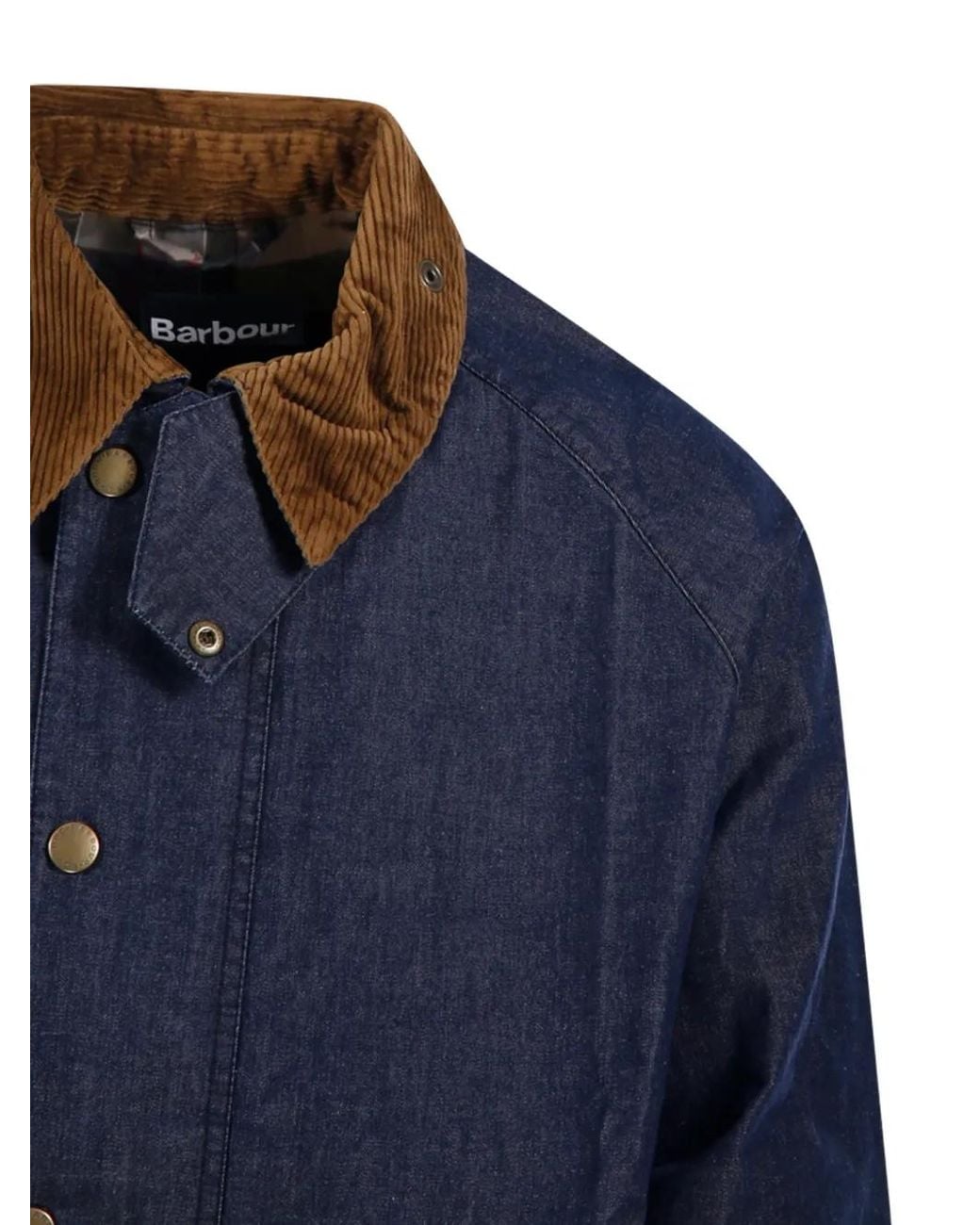 Barbour Transport Denim Casual Jacket in Blue for Men | Lyst