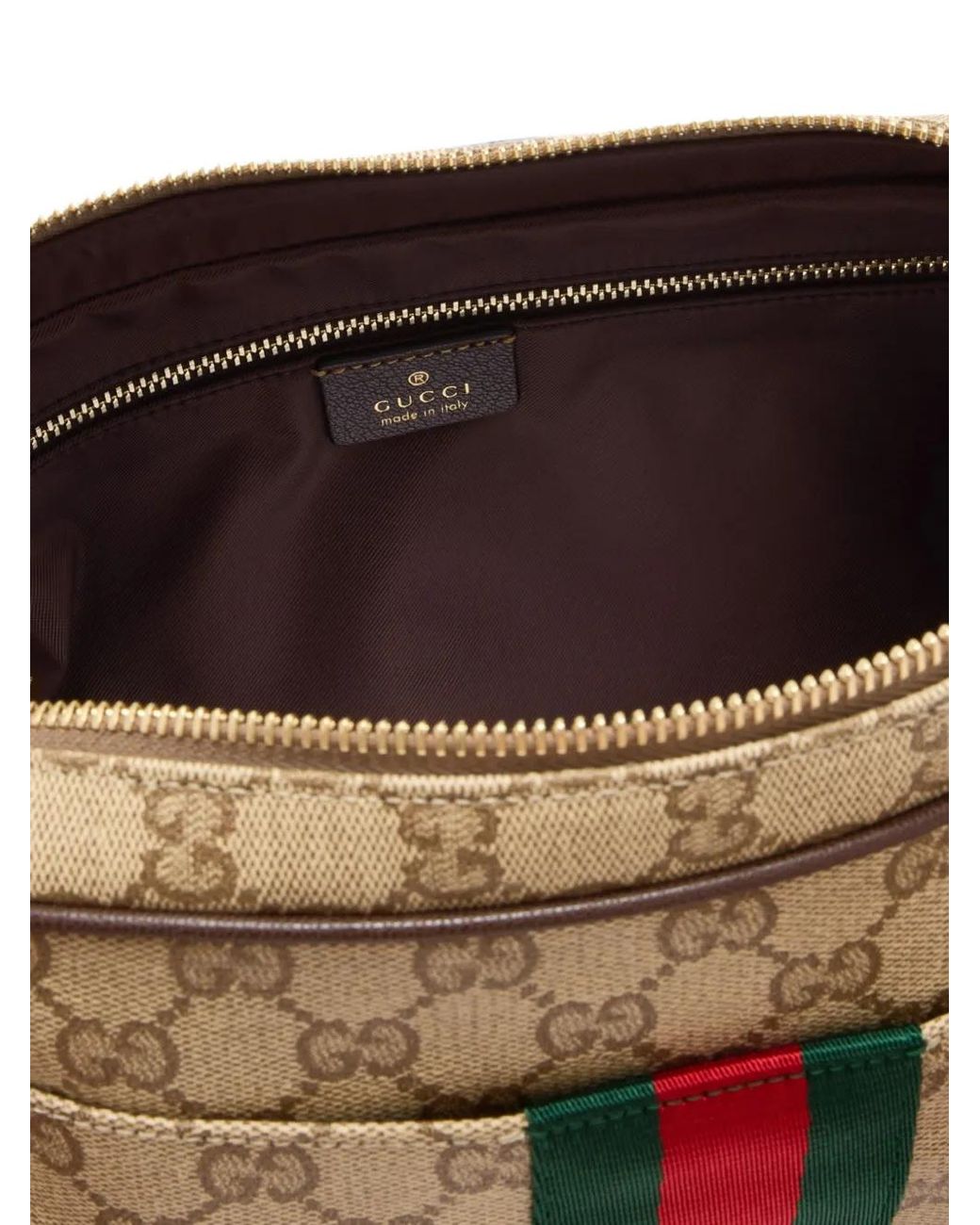 Gucci Brown Small Crossbody Bag With Web for men