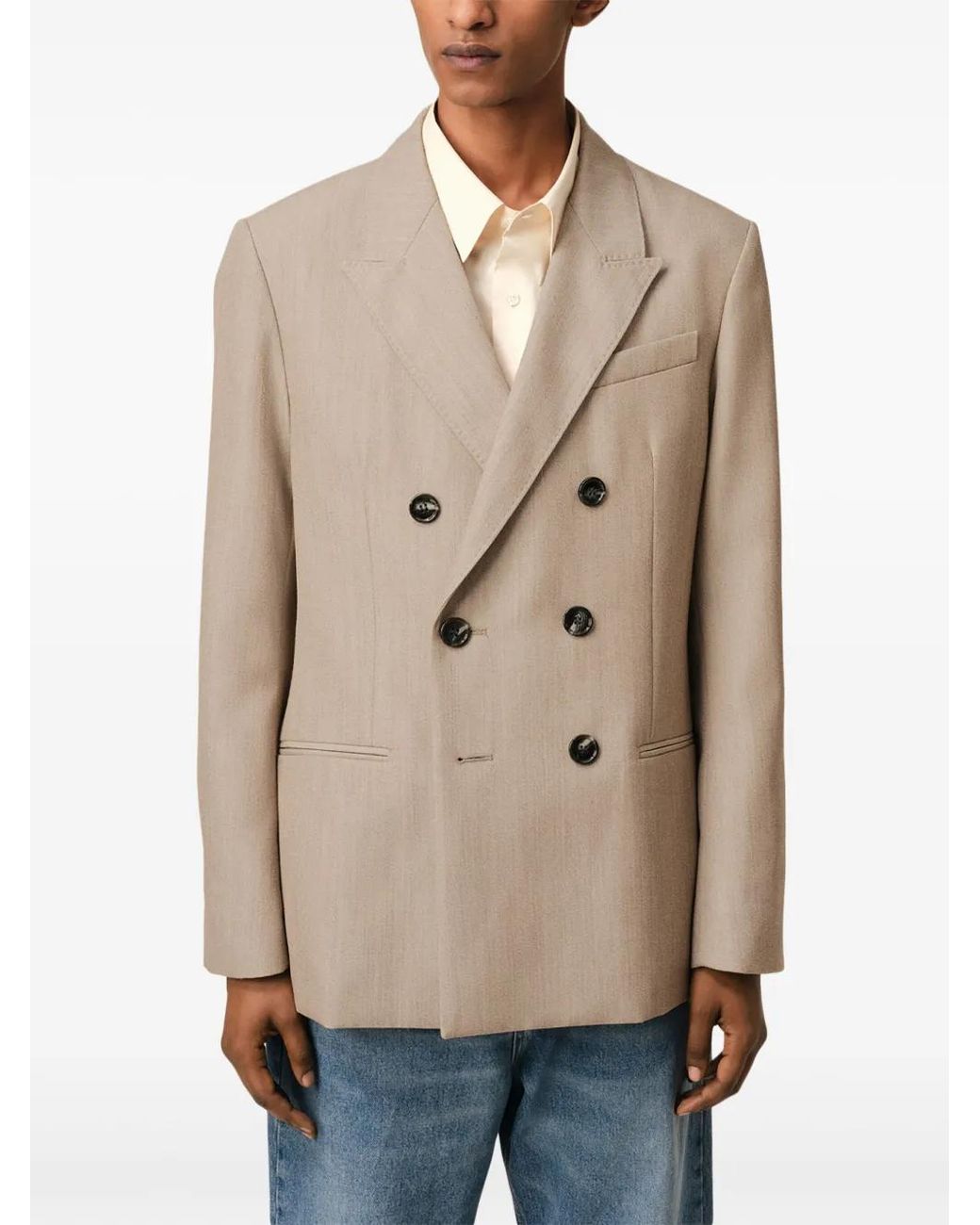 AMI Blazer Met Achtersplit in het Natural voor heren