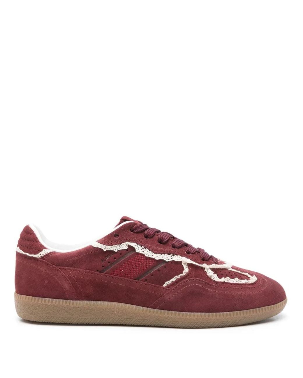 Alohas Purple Tb.490 Crochet Burgundy Leather Sneakers