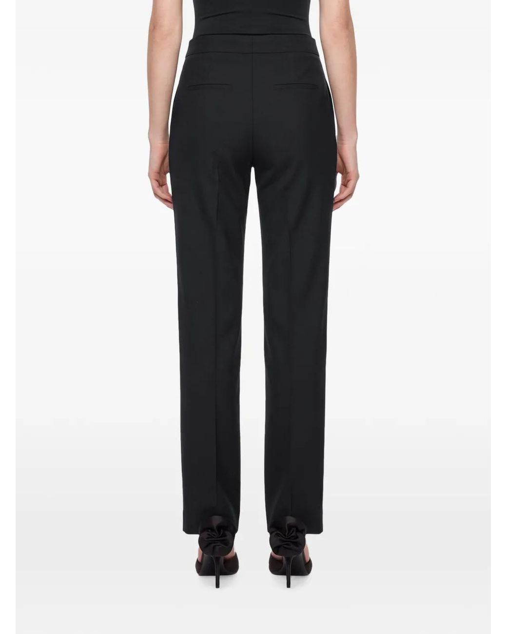 Antonelli Black Sangria Pressed-Crease Straight-Leg Trousers