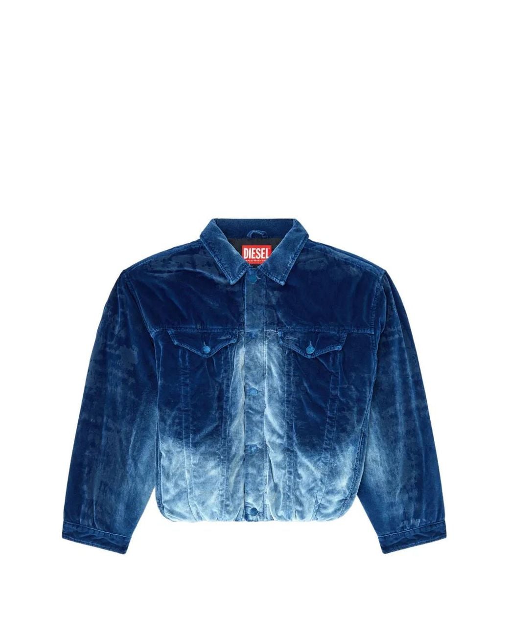 DIESEL Blue Veste En Jean À Taille Élastiquée for men