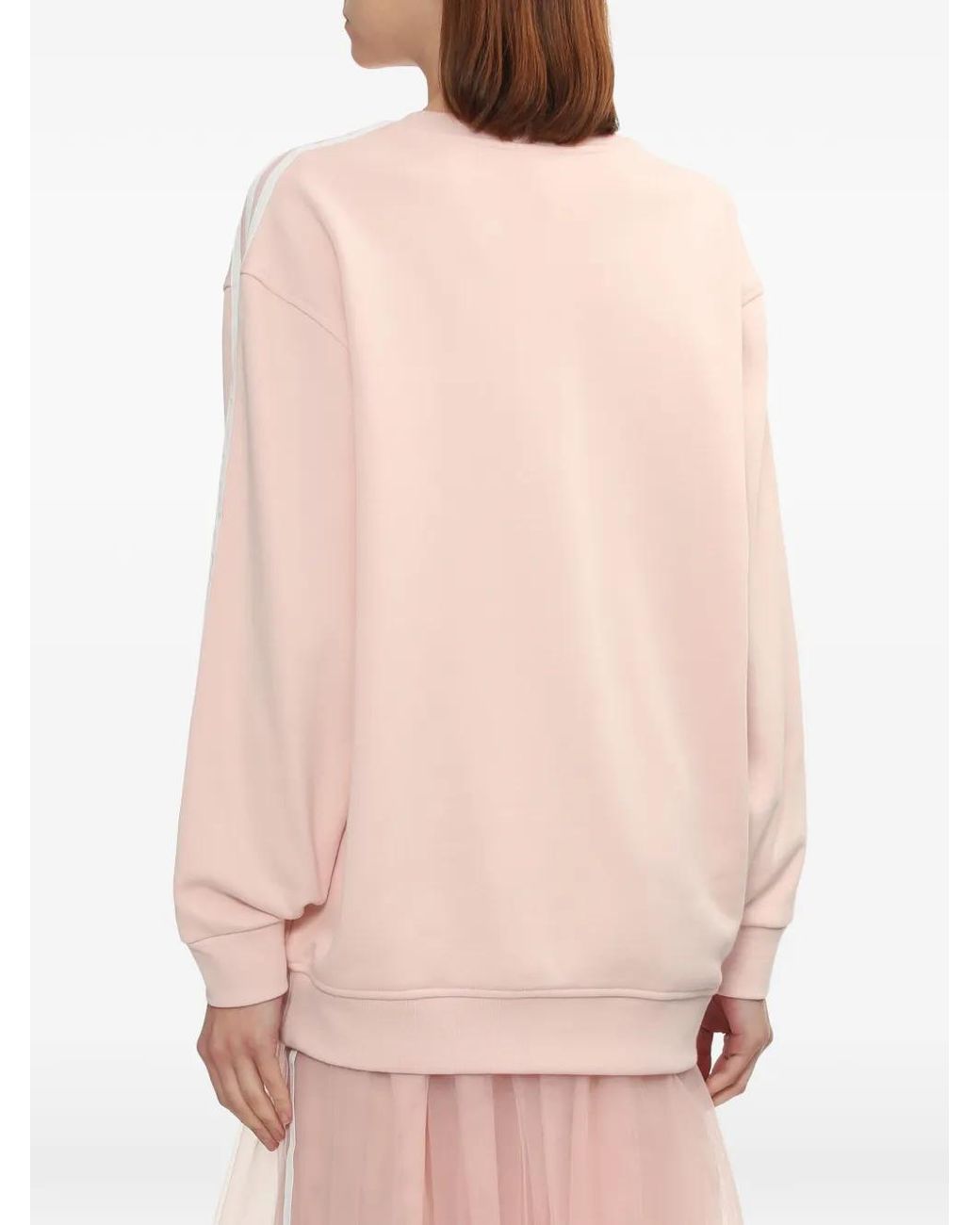 Adidas Pink Originals Lace Branding Crew Sweatshirt