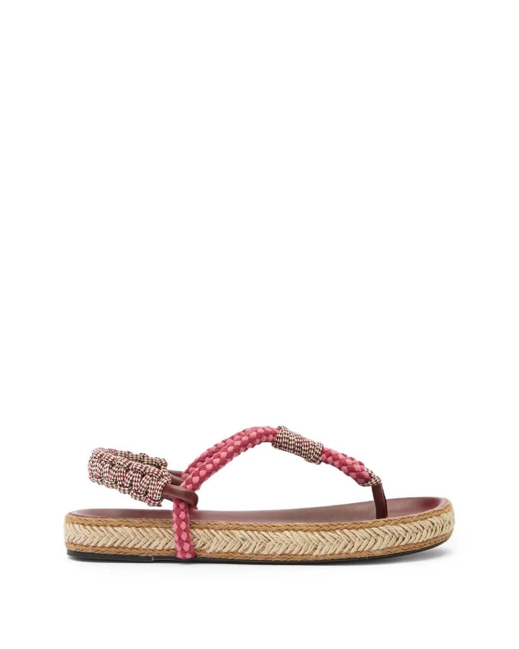 Isabel Marant Pink Gypso Cotton And Leather Sandals