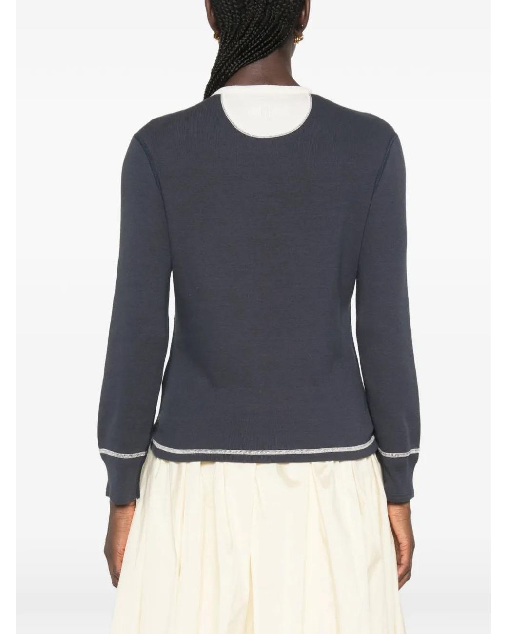 Chloé Blue Fitted Henley Shirt