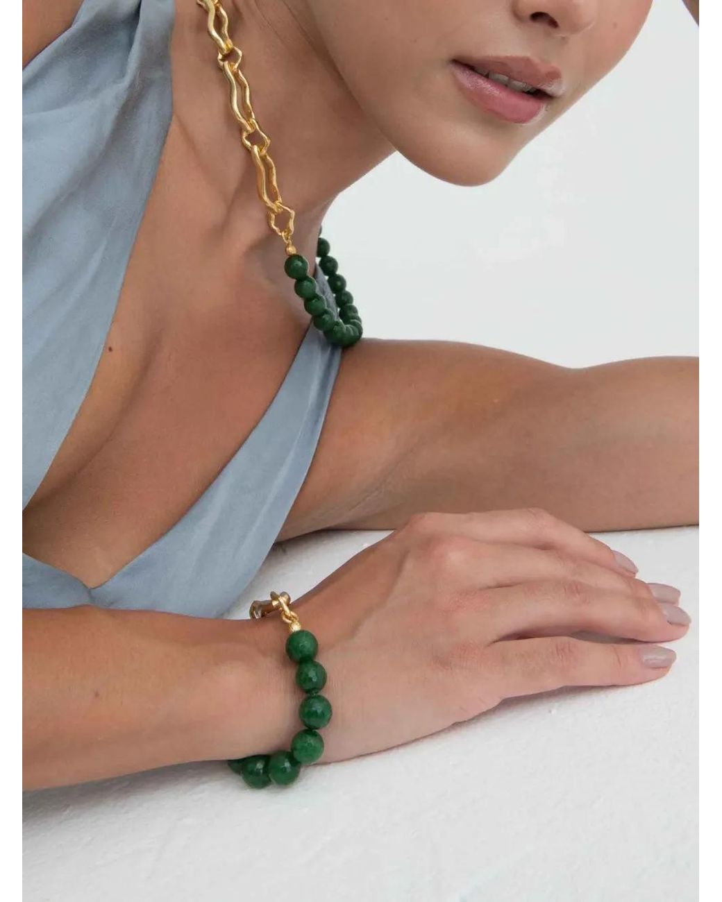 Collier Etta Ottoman Hands en coloris Metallic