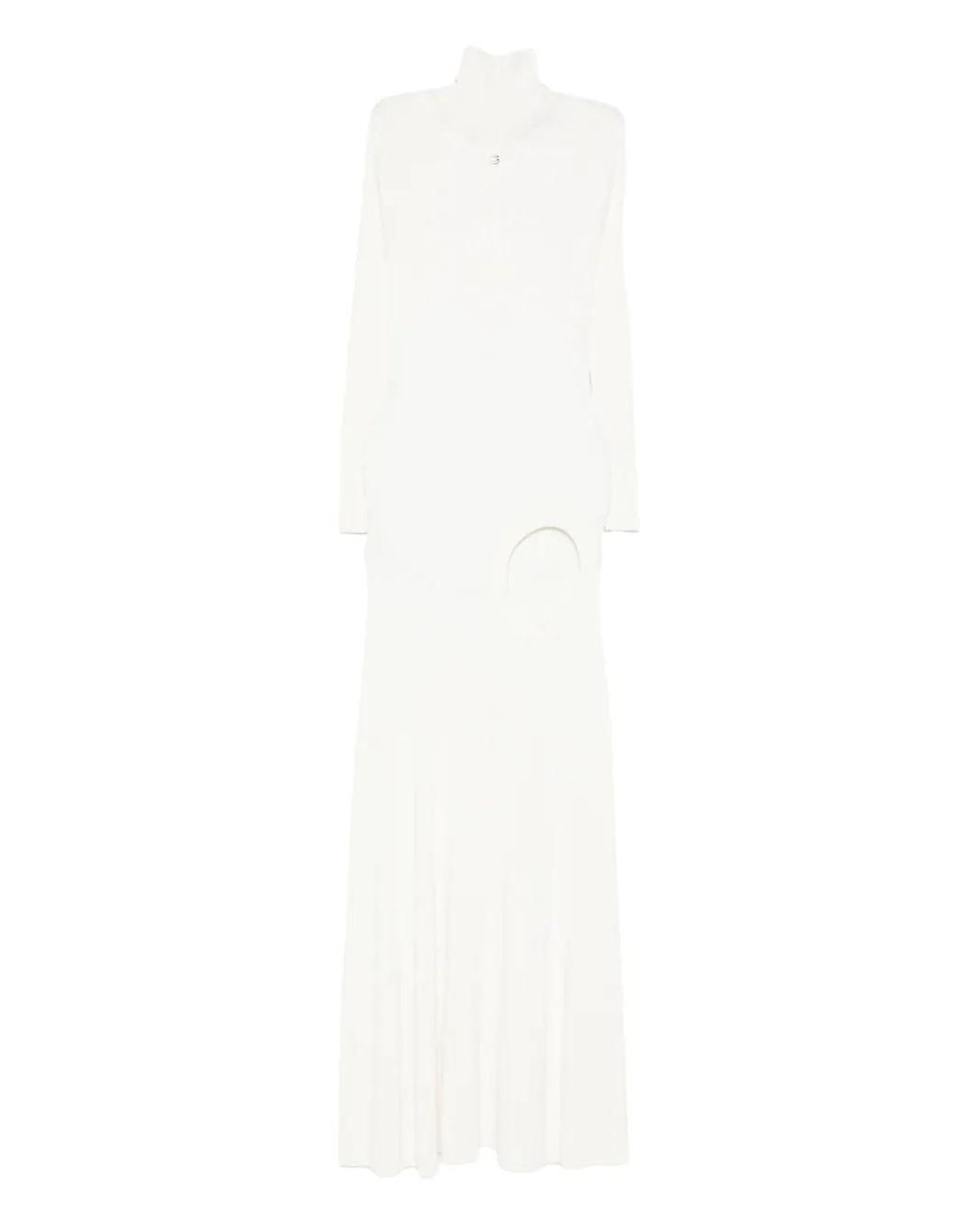 Coperni Ribgebreide Maxi-Jurk in het White