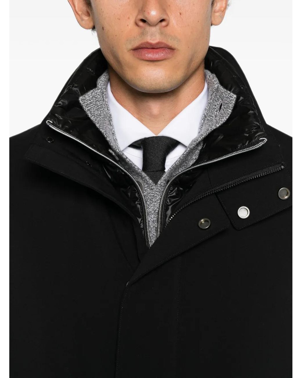 Abrigo Con Cuello Alto Montecore de hombre de color Black