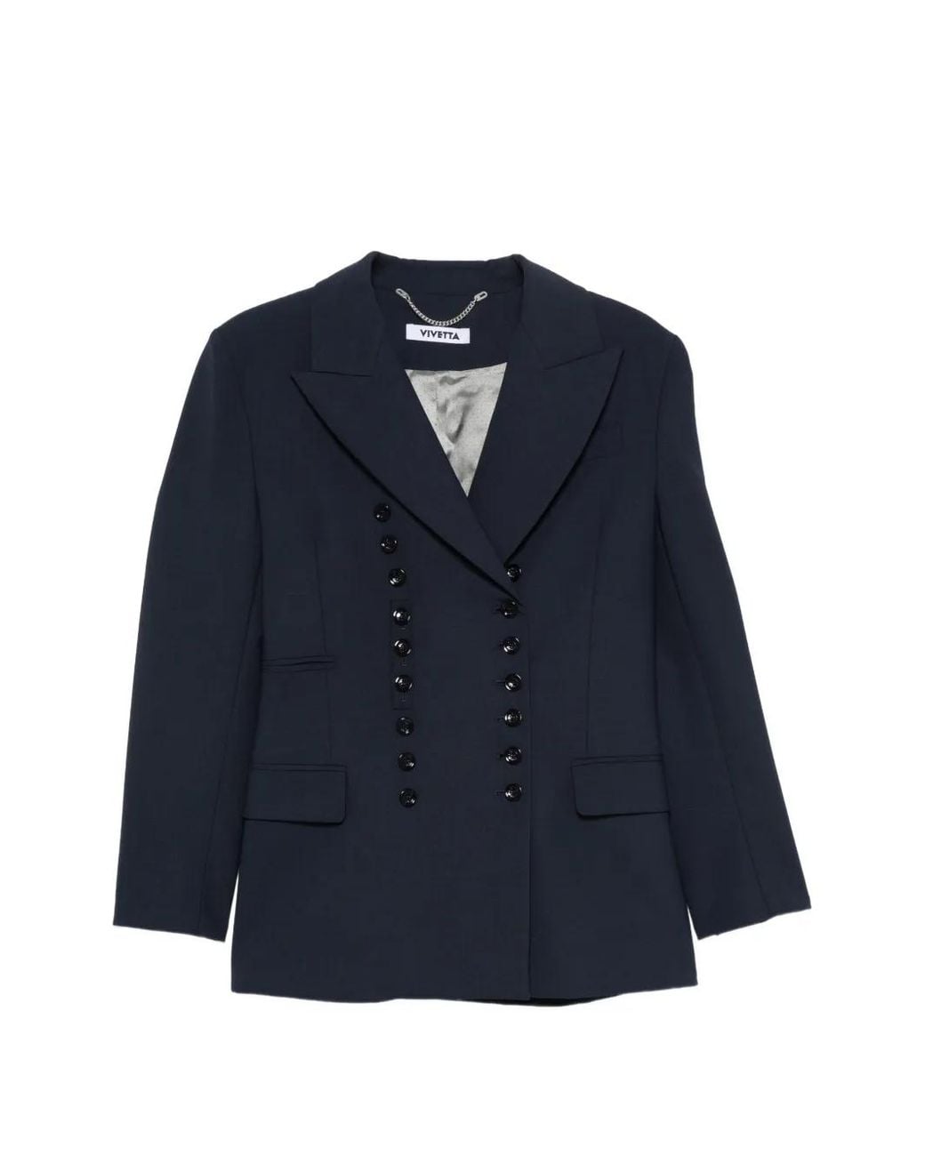 Vivetta Blue Double-Breasted Jacket